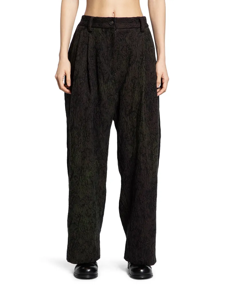 Ziggy Chen Pleated Trousers Brown