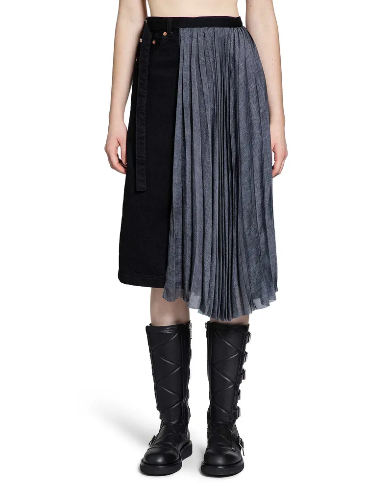 Sacai Denim Skirt Black