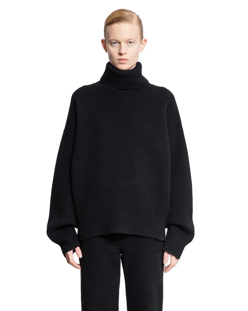 Totême Knit turtleneck sweater Black