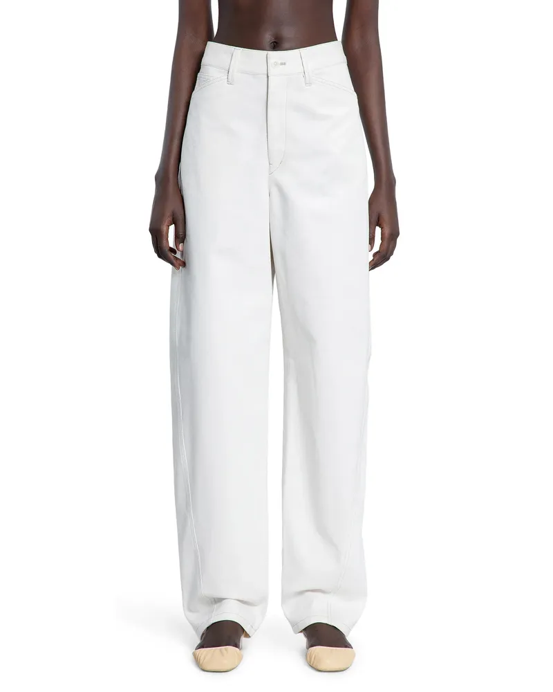 Christophe Lemaire Pantaloni Twisted a 5 Tasche Off-white