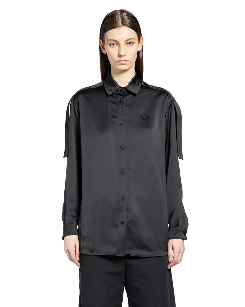 Moncler EE72 by Edward Enninful Satin Shirt Black