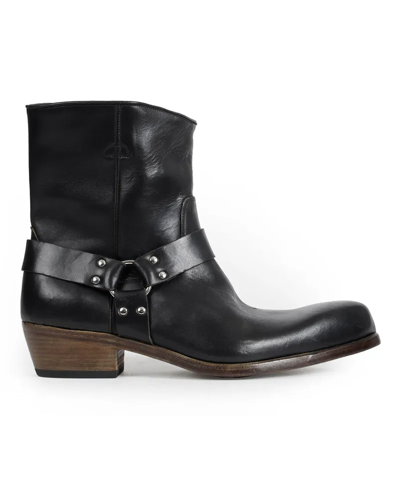 Premiata Leather Ankle Boots Black