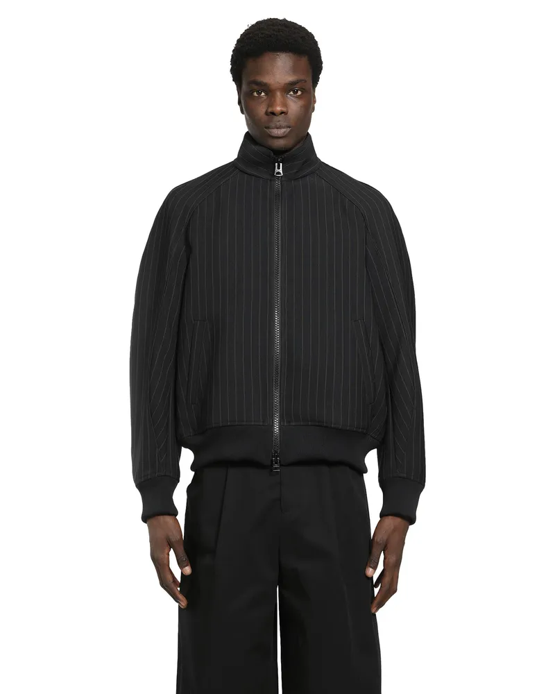 Sacai Matelassé Twill Blouson Black&white