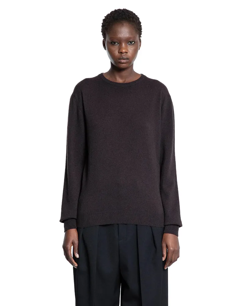 Saint Laurent Cassandre Cashmere Sweater Brown