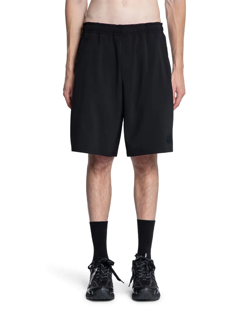 Moncler Logo Patch Shorts Black