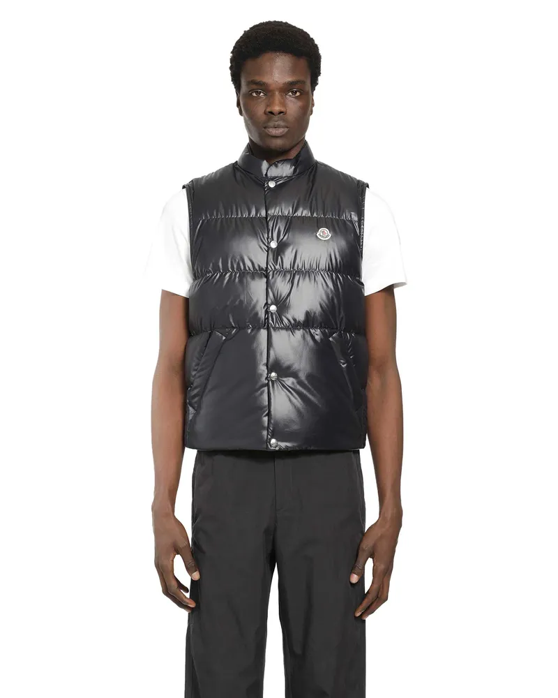 Moncler Restigo Short Down Vest Blue