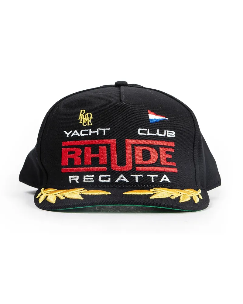RHUDE Regatta Club Hat Black