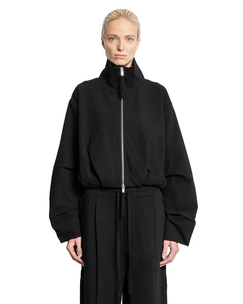 THOM KROM Cropped Harrington Jacket Black