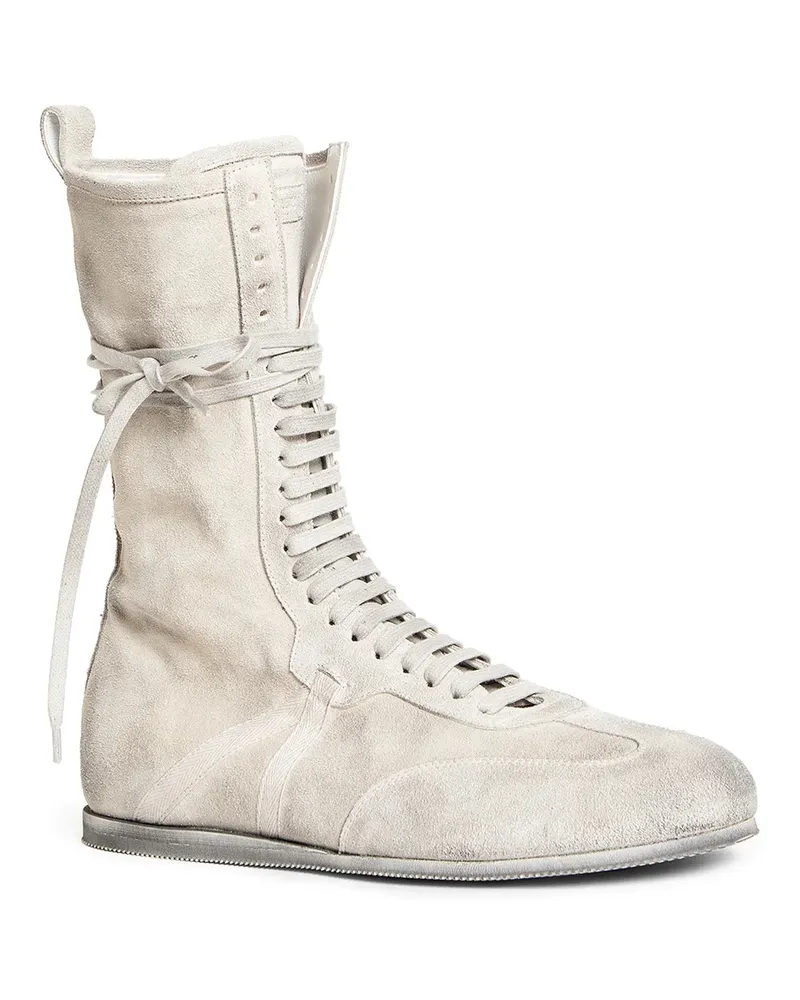 Ann Demeulemeester Fides High-Top Boxing Sneakers Off-white