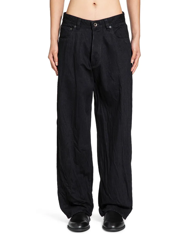 Studio Nicholson Jeans stropicciati Black
