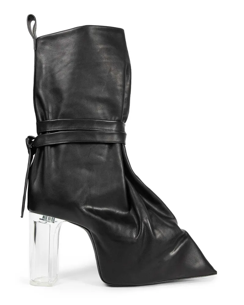 Rick Owens Tied Taco Kiss Boots in Leather 