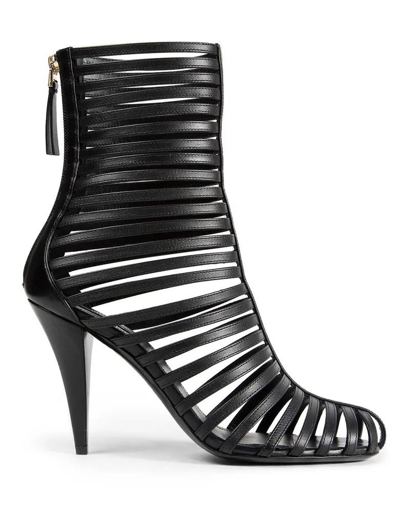 Givenchy Cage Leather Ankle Boots Black