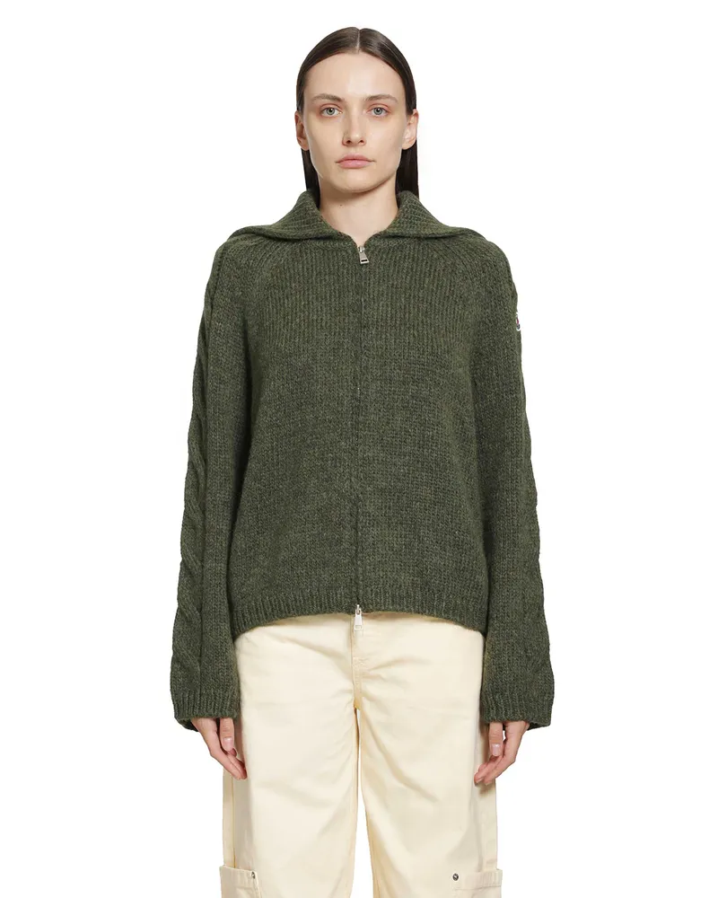 Moncler Alpaca Blend Cardigan Green