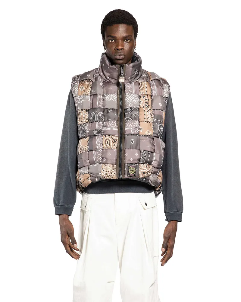 KAPITAL Bandana Nylon Keel Weaving Vest Brown