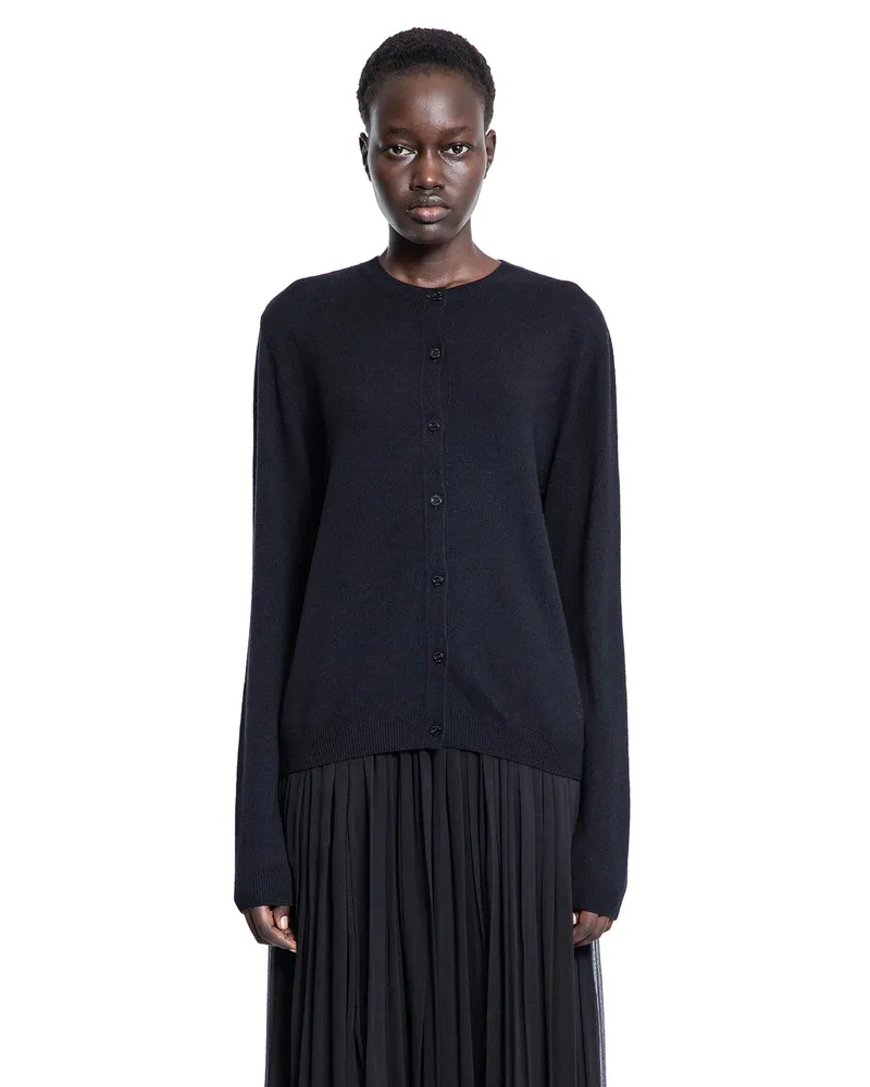 Saint Laurent Cardigan Cassandre in Lana Black