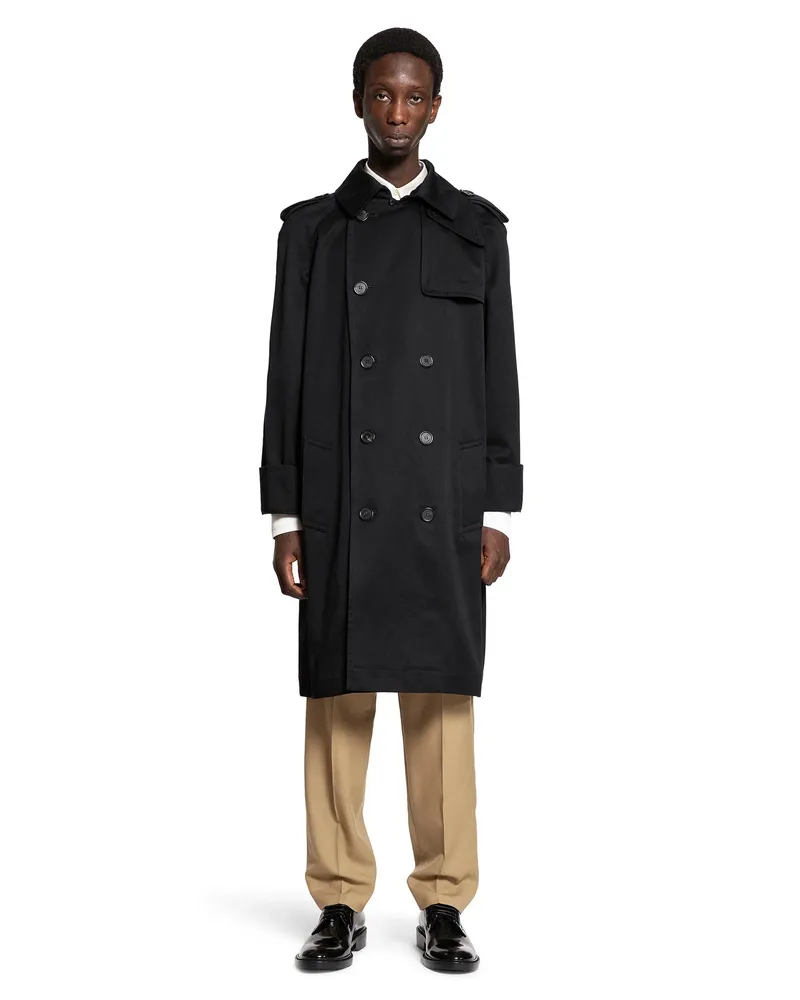 Saint Laurent Midi Heritage Parka Black