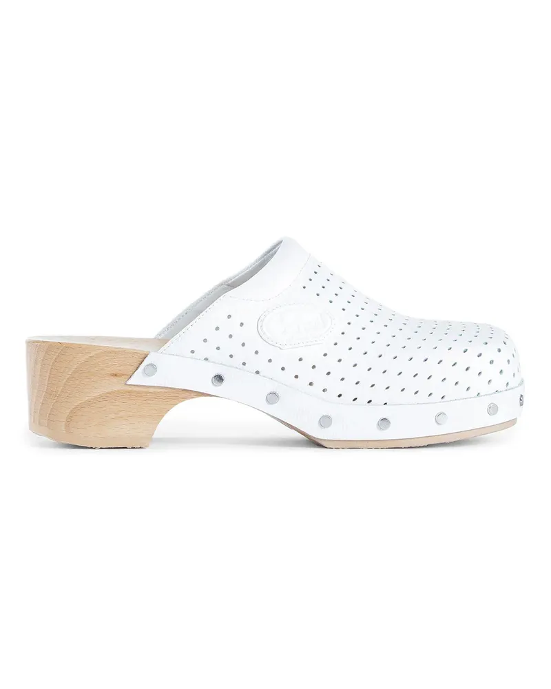 Balenciaga Scholl collaboration leather mules White