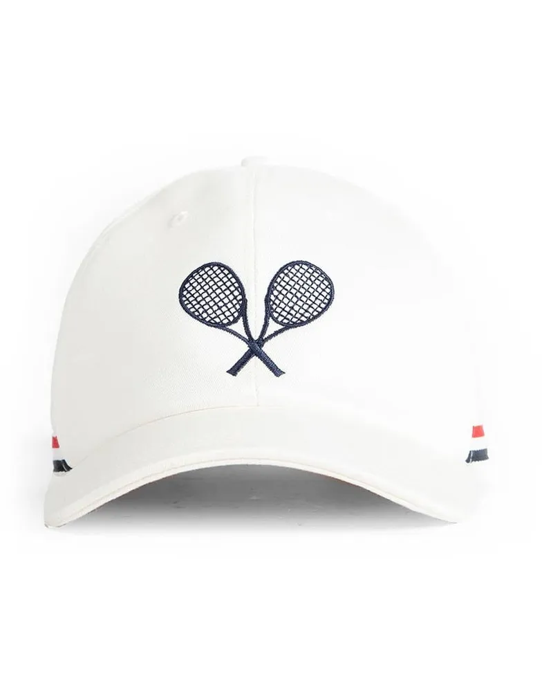 Thom Browne Tennis Racquet Baseball Cap White