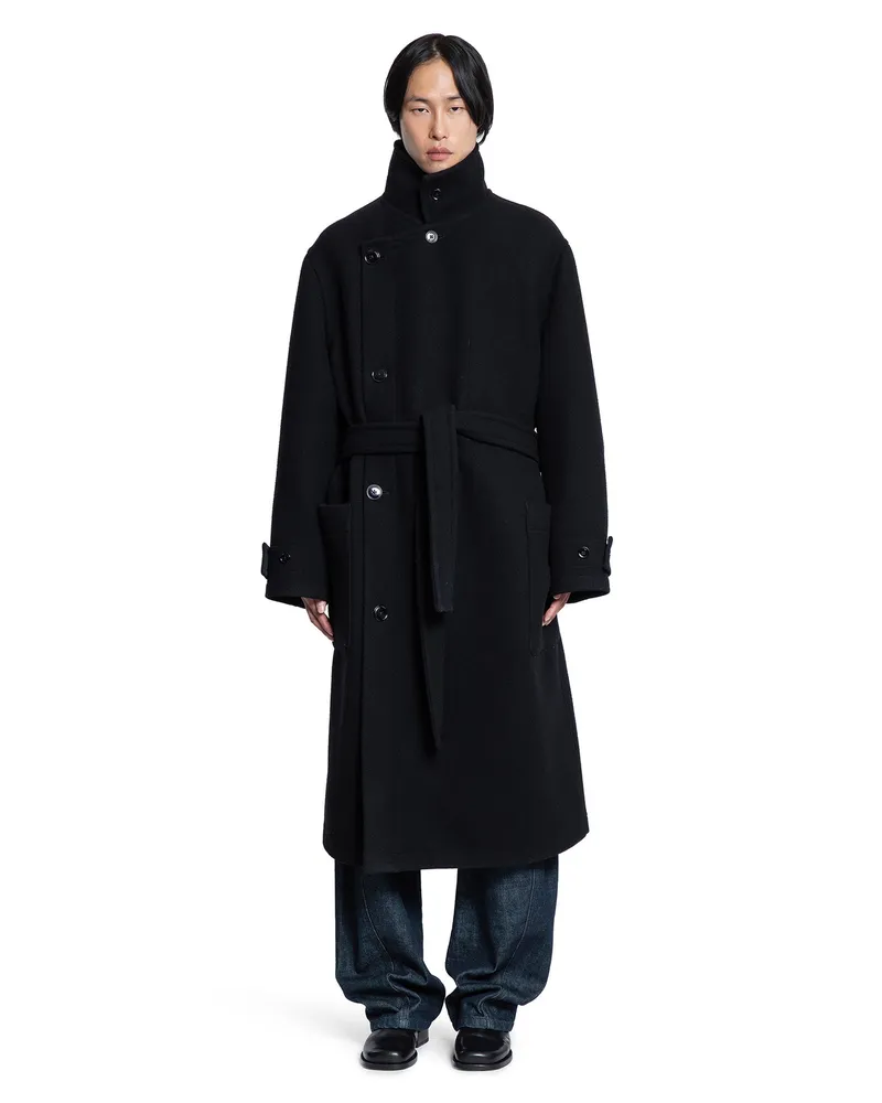 Christophe Lemaire Wrap Coat Black