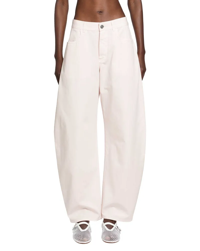 Alaïa Round Denim Pants Pink