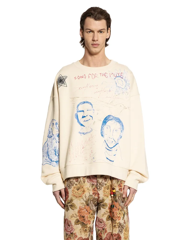 Song For The Mute Sketchbook Printed Sweatshirt Off-white
