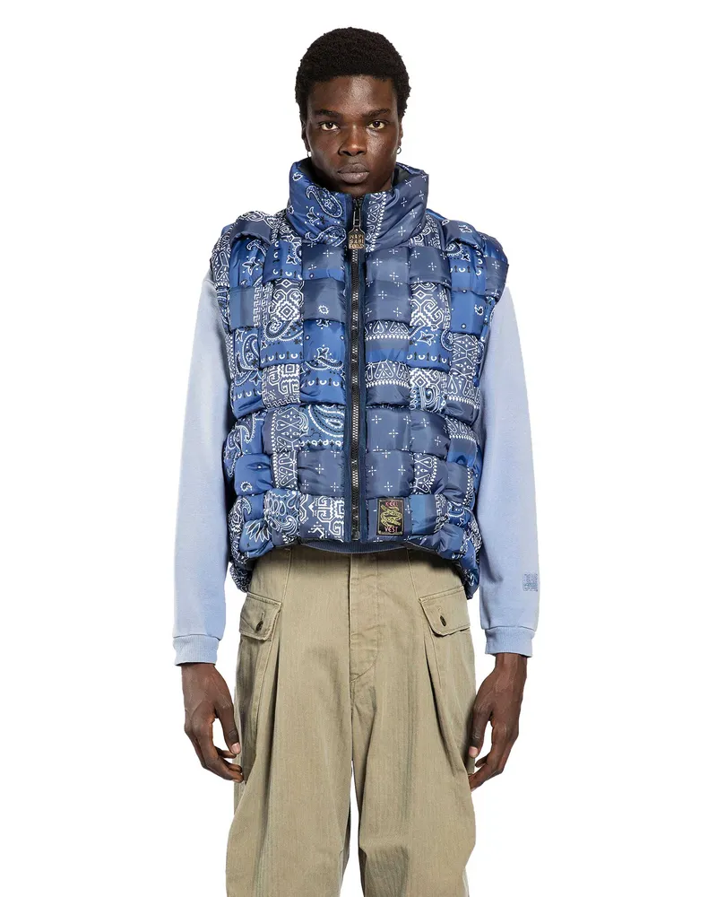 KAPITAL Bandana Nylon Keel Weaving Vest Blue