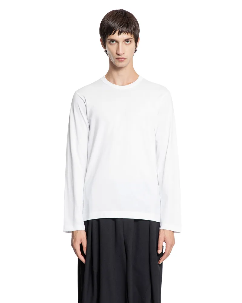 Comme des Garçons Cotton Jersey Forever Long Sleeve T-Shirt White
