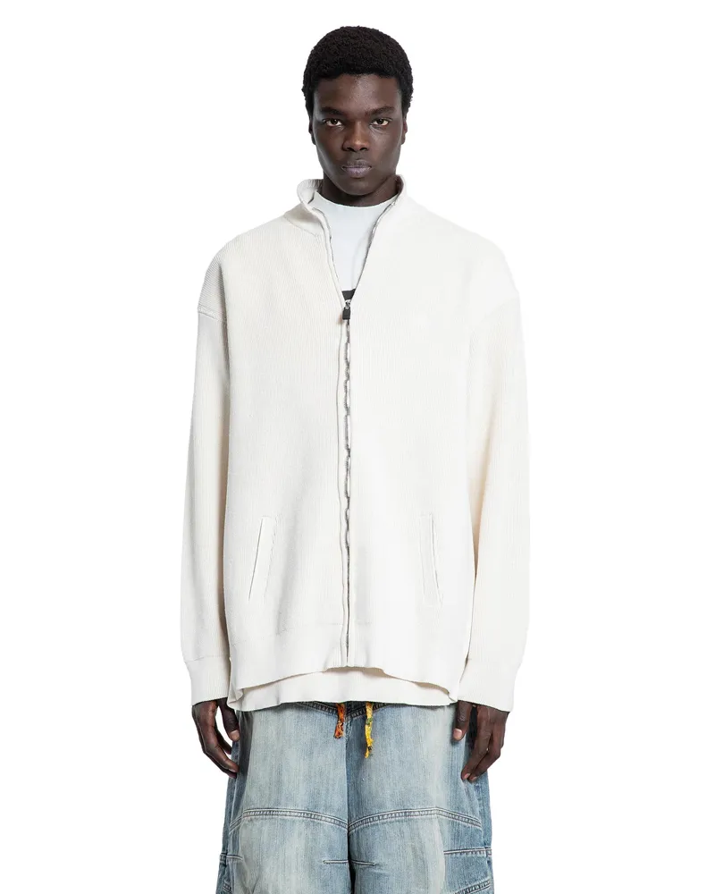 Balenciaga Intertwined Zip-Up Sweater Beige