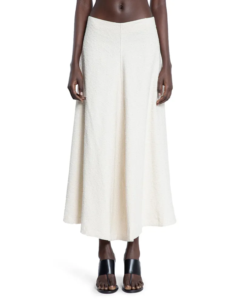 Studio Nicholson Mae Kick Front Skirt Off-white