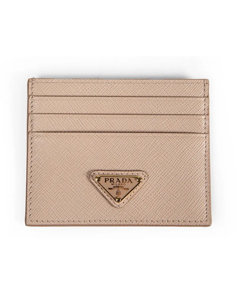 Prada Saffiano Leather Card Holder Pink
