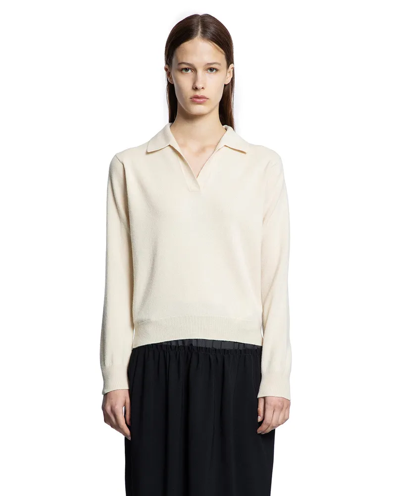 Maison Margiela Polo Knit Top Beige