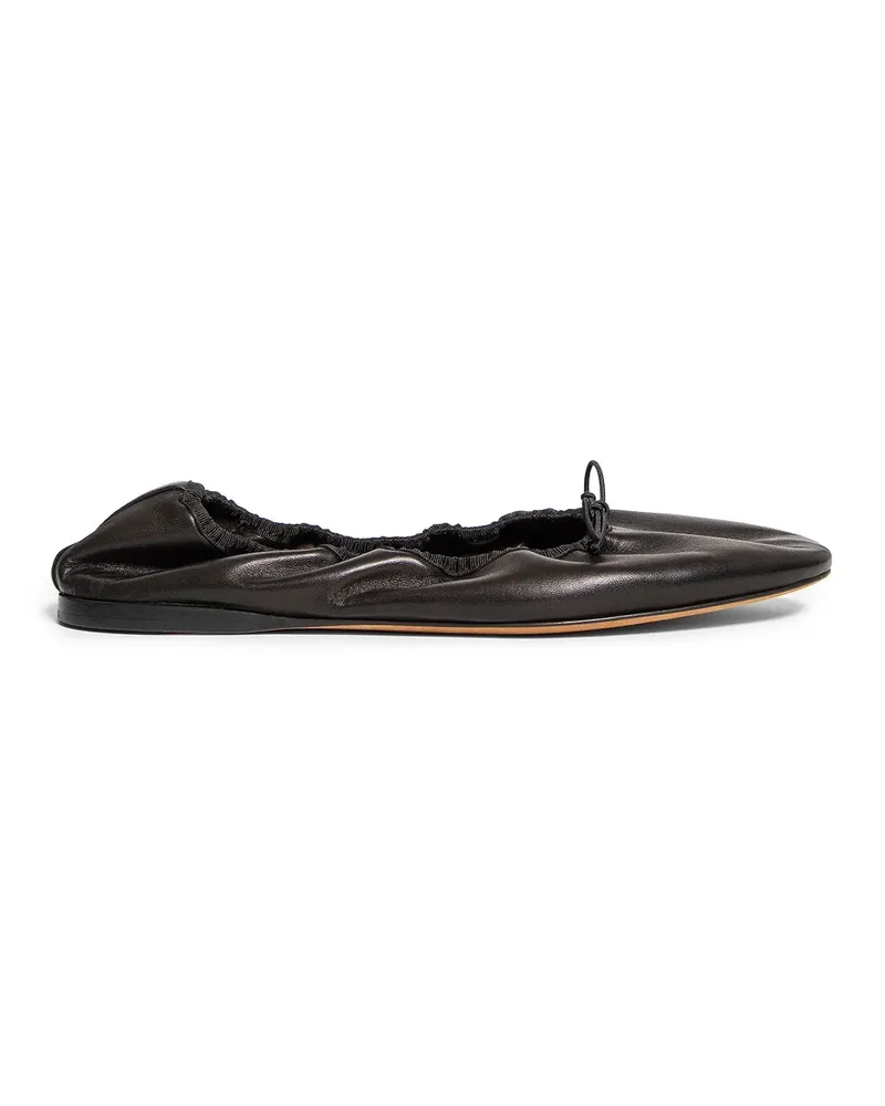 The Row Awar leather ballerinas Black