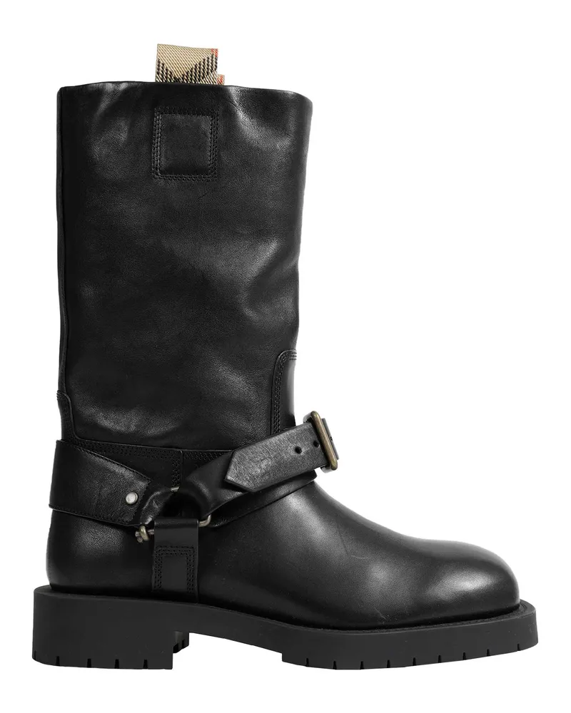 Burberry Soft Saddle Low Boots Black