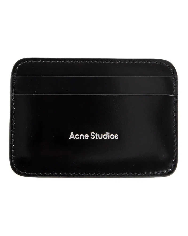 Acne Studios Leather card holder Black