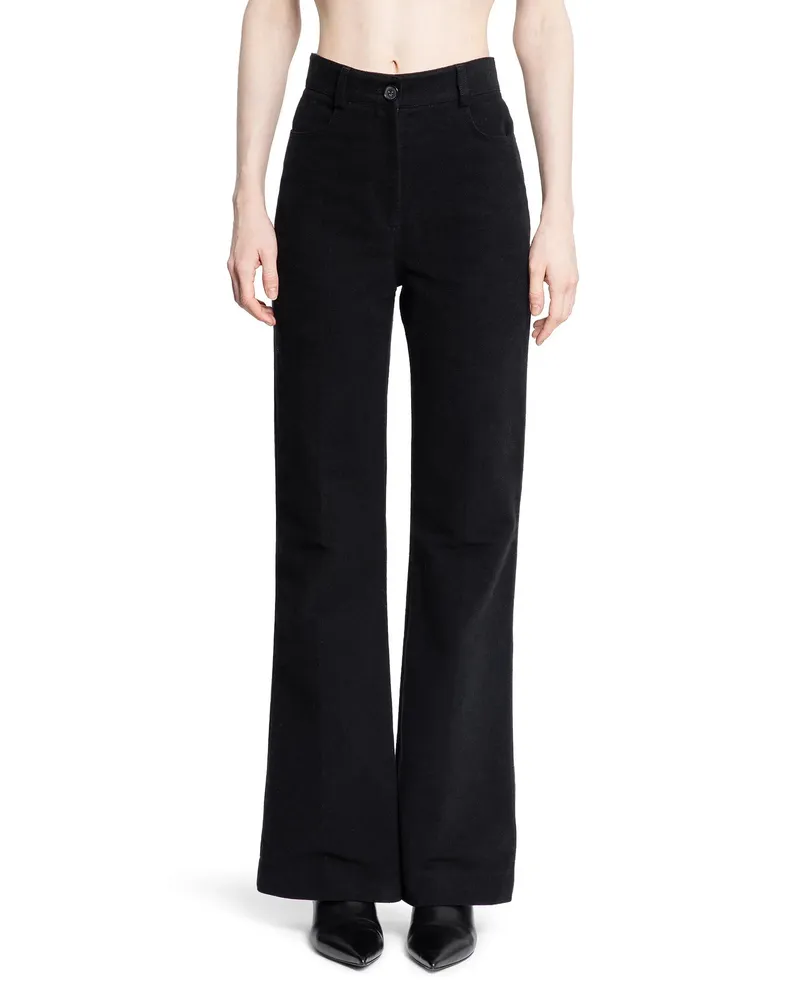 Totême Pantaloni da sera svasati Black