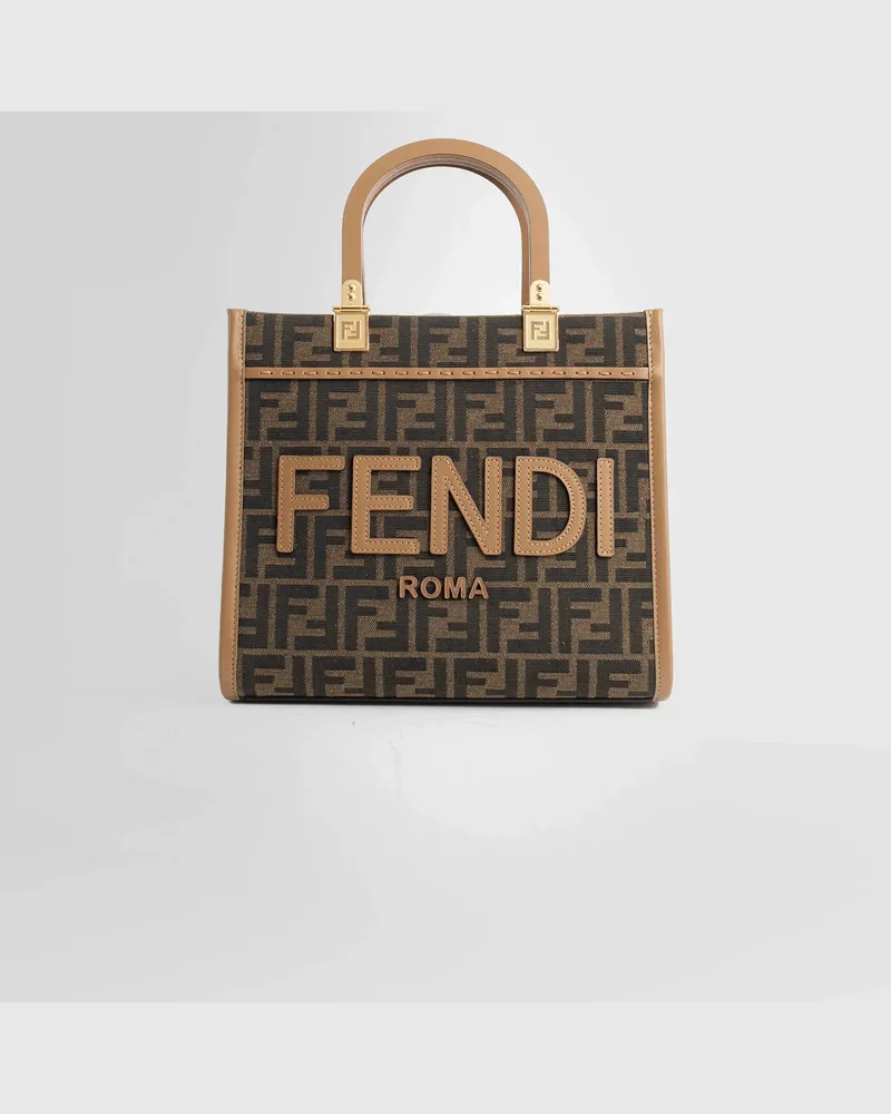 Fendi sunshine small top handle bag Brown