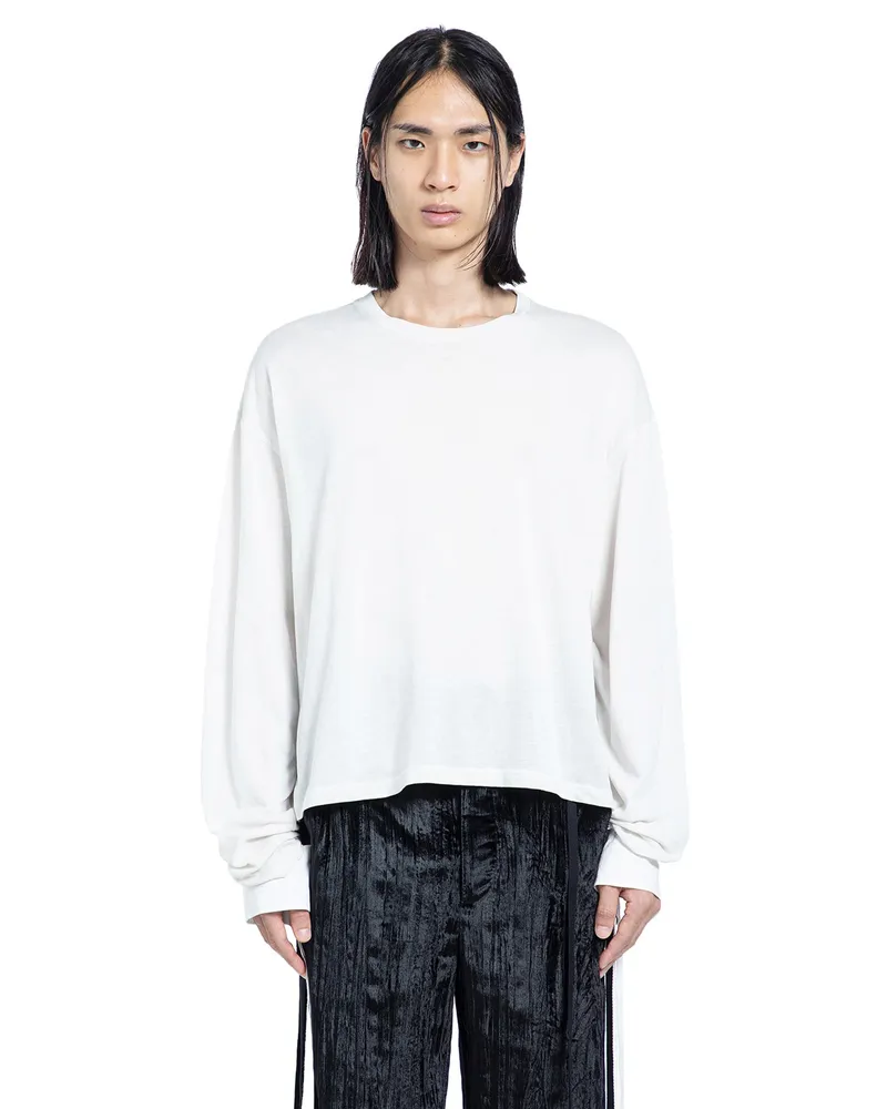 Ann Demeulemeester Emiliuis Sketch Print Long Sleeve T-Shirt White