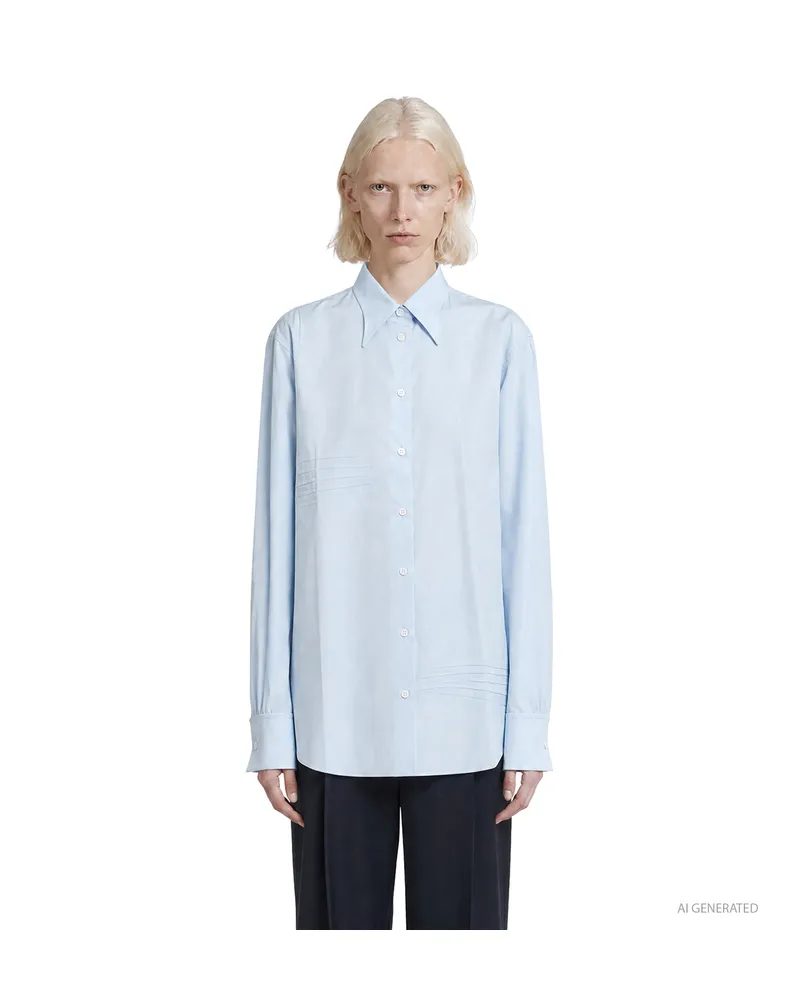 Prada Poplin Shirt Blue