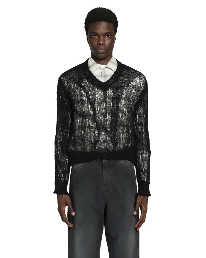 Our Legacy Slow V-Neck Sweater Black