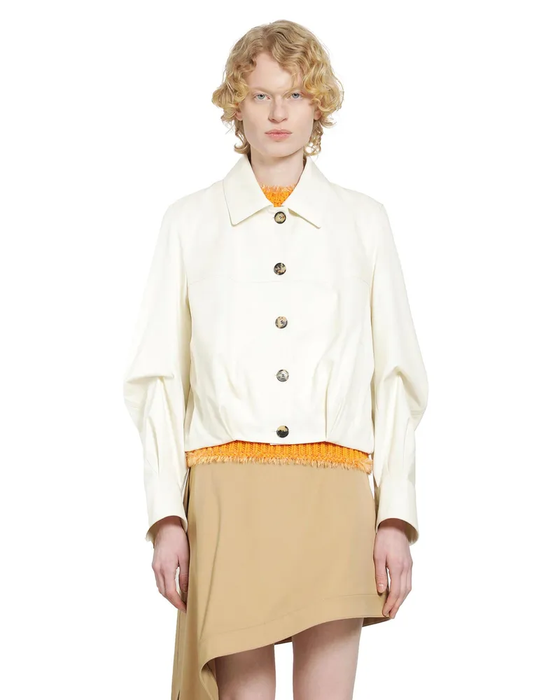 Loewe Jacket in Cotton and Silk Off-white
