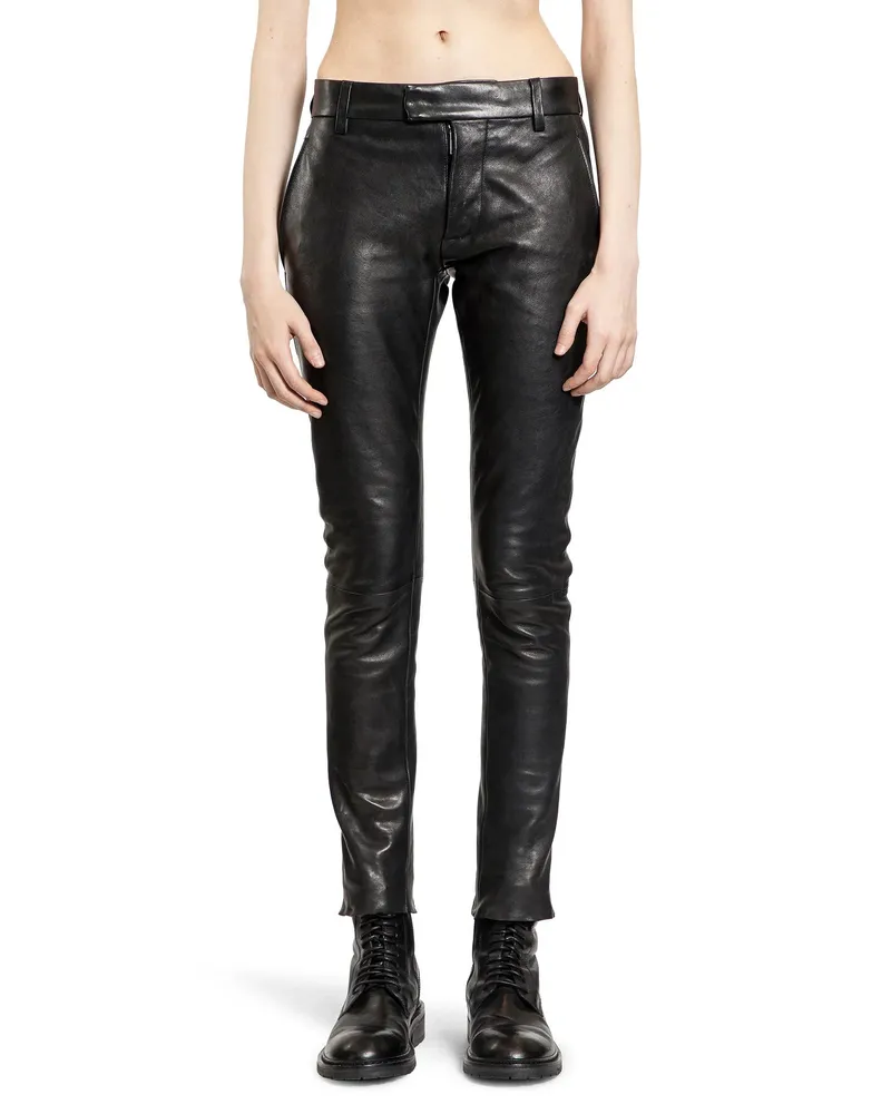 Ann Demeulemeester Florence Leggings in Stretch Nappa Black