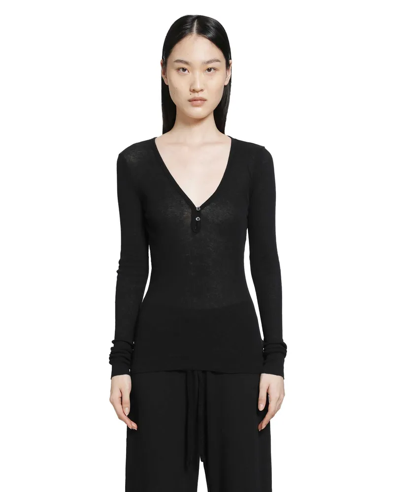 James Perse Novelty Top Black
