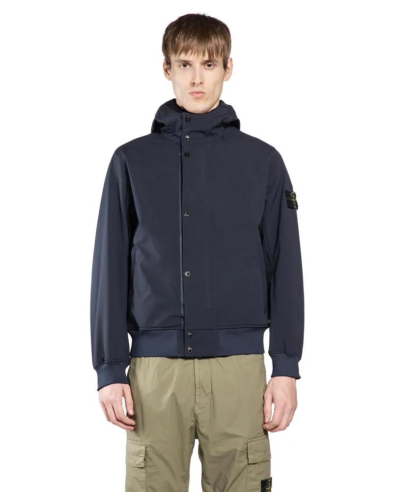Stone Island 4100108 Light Soft Shell-R Jacket Blue