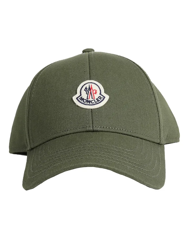 Moncler Cotton Gabardine Baseball Cap Green