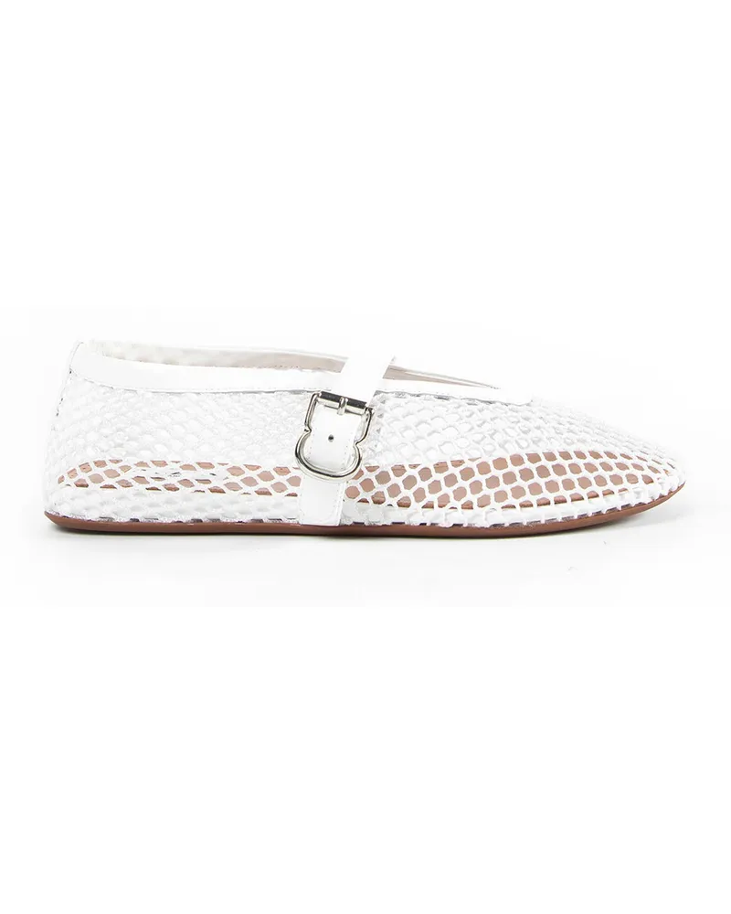 Alaïa Ballet Flats in Fishnet White