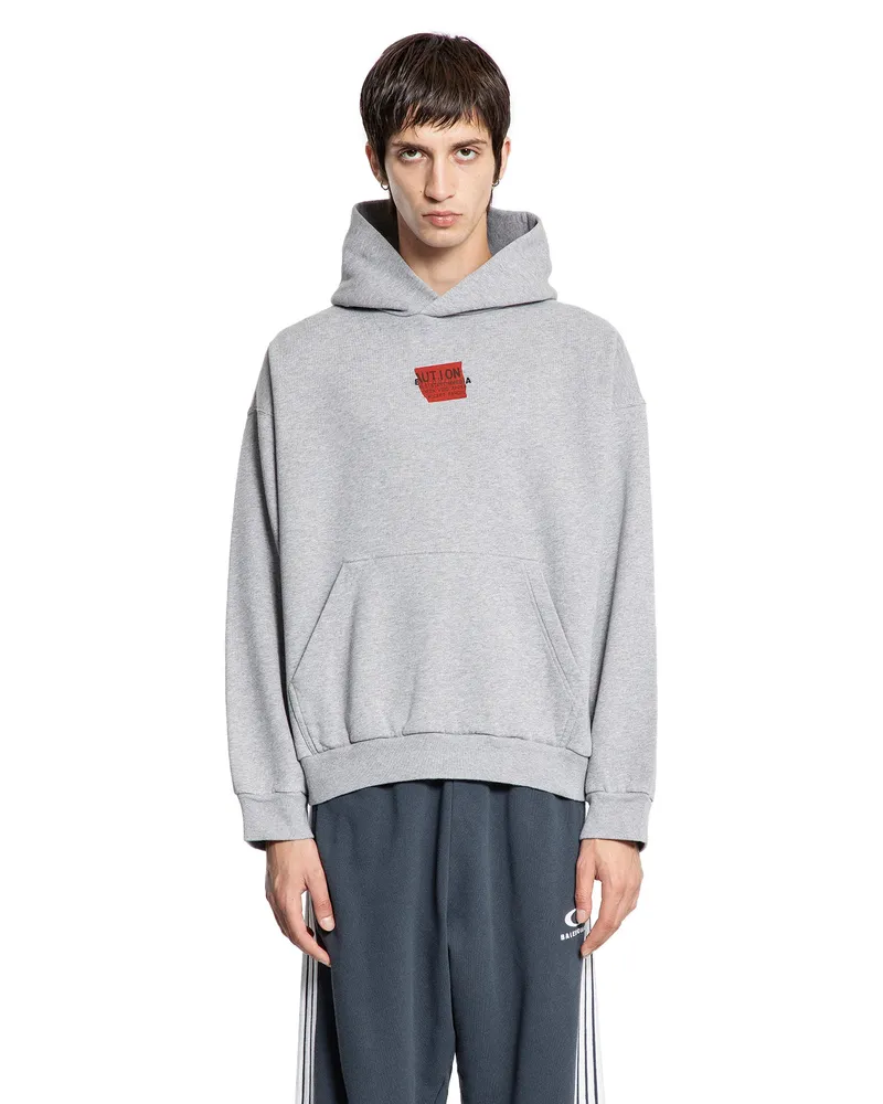 Balenciaga Taped  Back Hoodie Medium Fit Grey