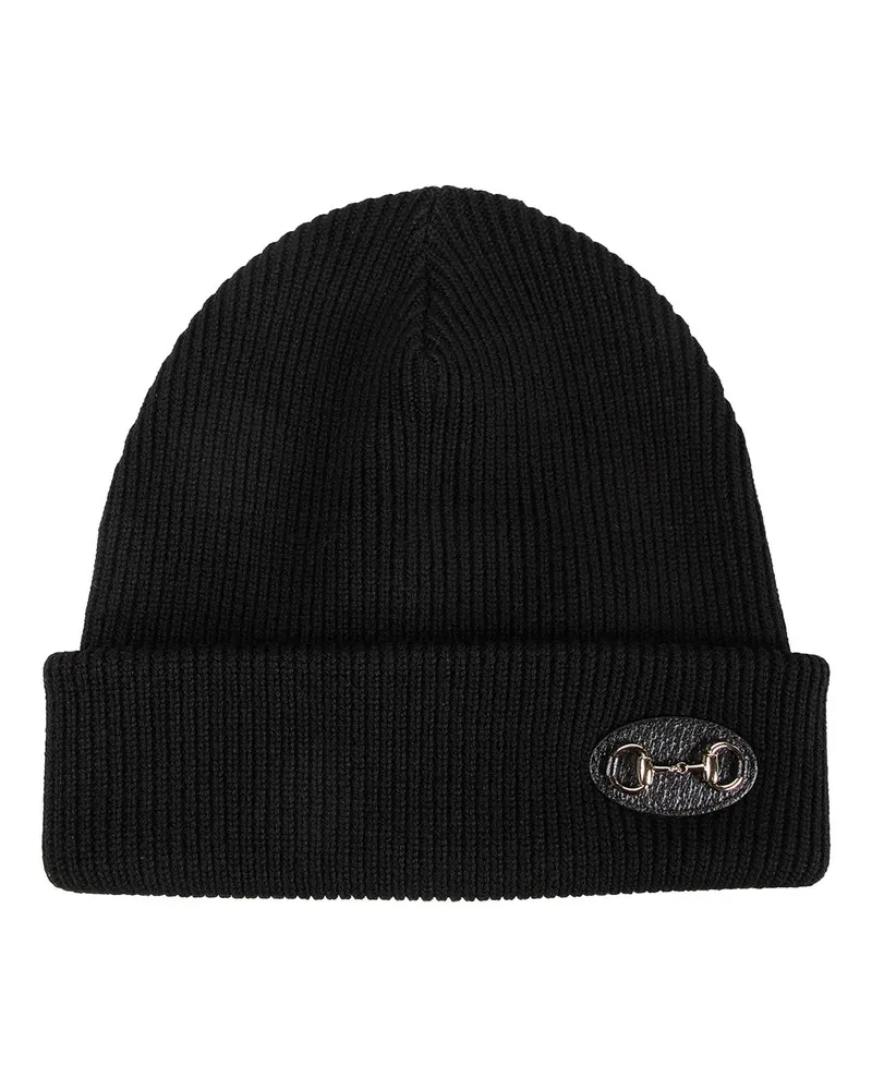Gucci Horsebit Wool Beanie Black