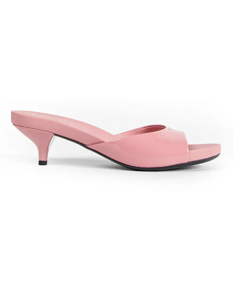 Prada Patent Leather Sandals Pink