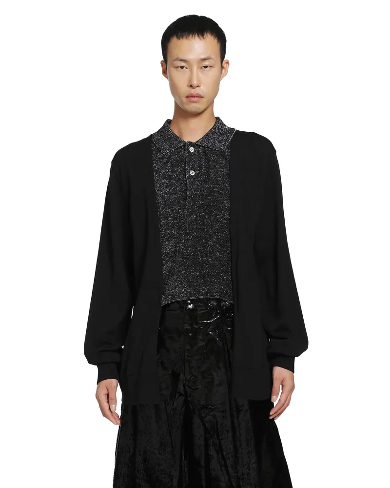 Comme des Garçons Cardigan with Polo Black