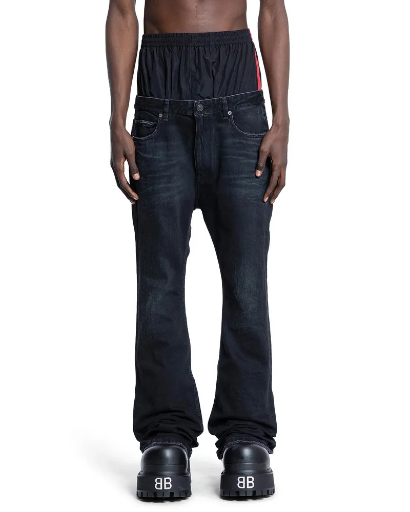 Balenciaga Layered Jeans Black